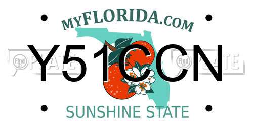 Y51CCN Florida License Plate
