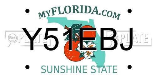 Y51EBJ Florida License Plate