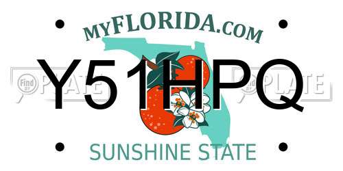 Y51HPQ Florida License Plate