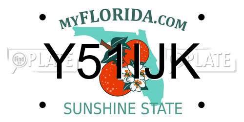 Y51IJK Florida License Plate