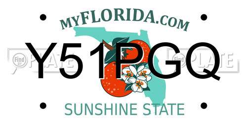 Y51PGQ Florida License Plate