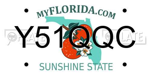 Y51QQC Florida License Plate