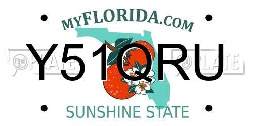 Y51QRU Florida License Plate