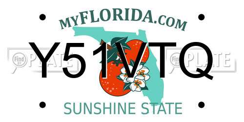 Y51VTQ Florida License Plate