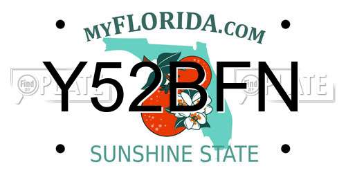 Y52BFN Florida License Plate