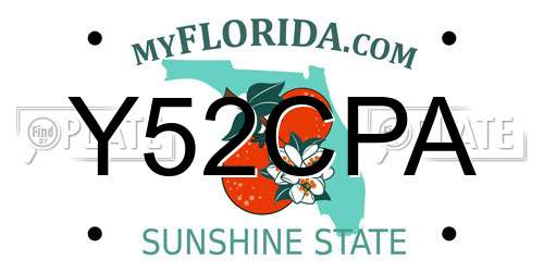 Y52CPA Florida License Plate