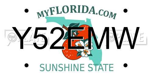Y52EMW Florida License Plate
