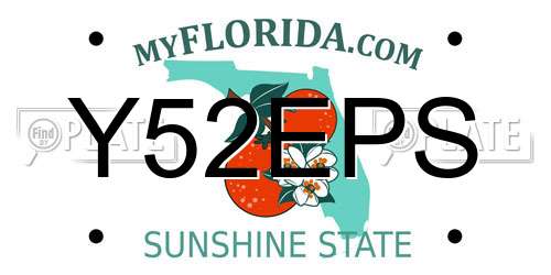 Y52EPS Florida License Plate