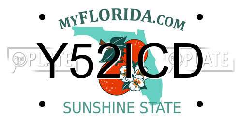 Y52ICD Florida License Plate