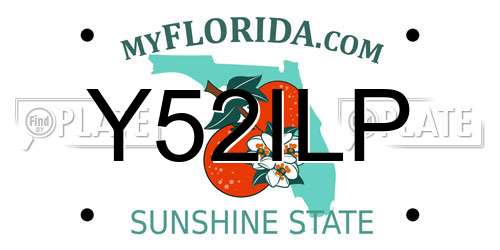 Y52ILP Florida License Plate