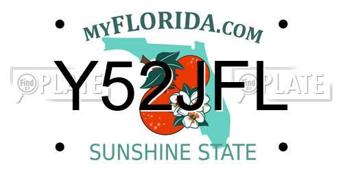 Y52JFL Florida License Plate