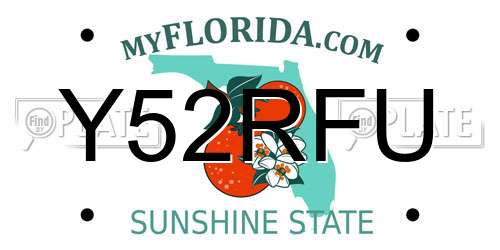 Y52RFU Florida License Plate