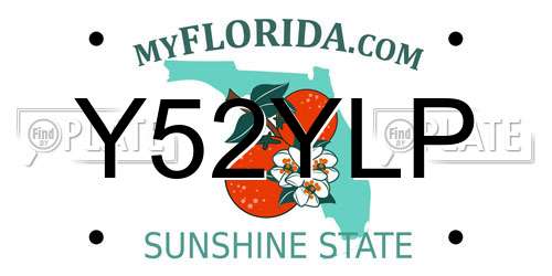 Y52YLP Florida License Plate