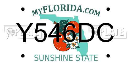 Y546DC Florida License Plate