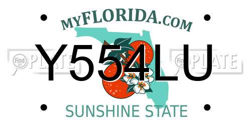 Y554LU Florida License Plate