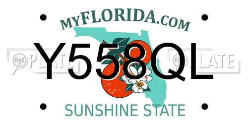 Y558QL Florida License Plate