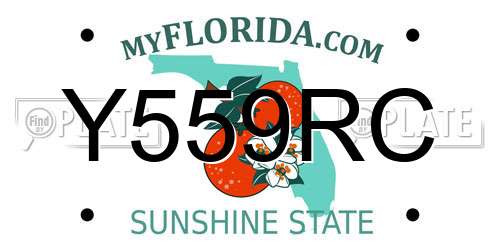 Y559RC Florida License Plate