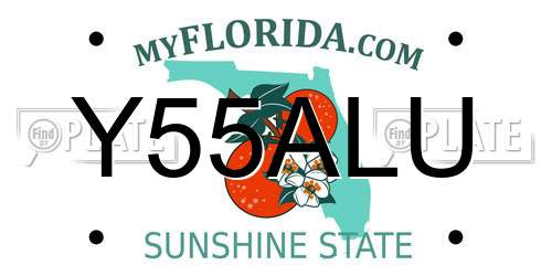 Y55ALU Florida License Plate