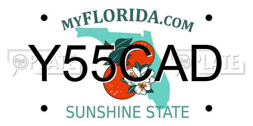 Y55CAD Florida License Plate
