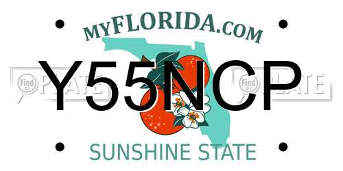 Y55NCP Florida License Plate
