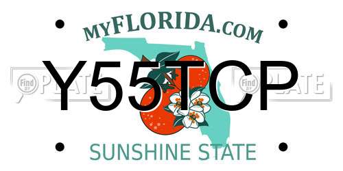 Y55TCP Florida License Plate