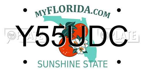 Y55UDC Florida License Plate