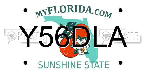 Y56DLA Florida License Plate