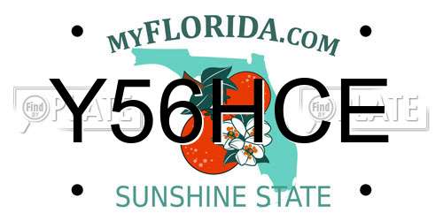 Y56HCE Florida License Plate
