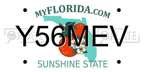Y56MEV Florida License Plate