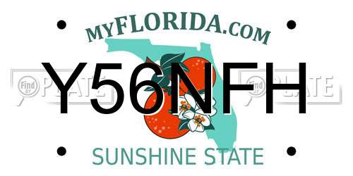 Y56NFH Florida License Plate