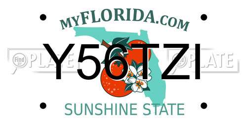 Y56TZI Florida License Plate