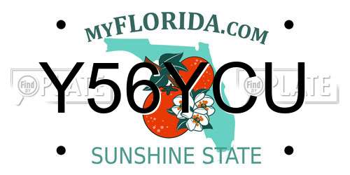 Y56YCU Florida License Plate