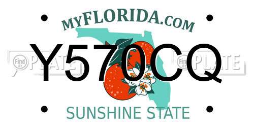 Y570CQ Florida License Plate