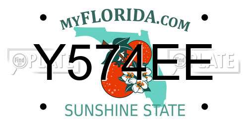 Y574EE Florida License Plate