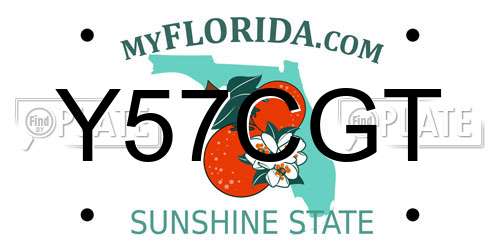 Y57CGT Florida License Plate