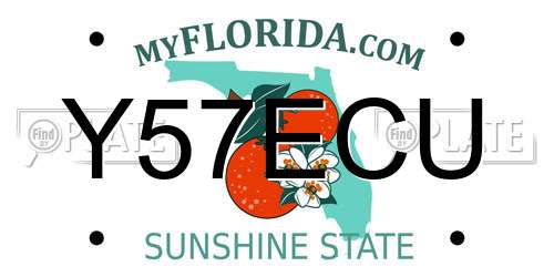 Y57ECU Florida License Plate