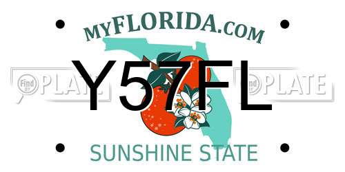 Y57FL Florida License Plate