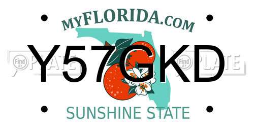Y57GKD Florida License Plate