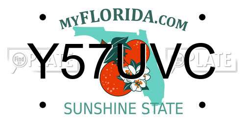 Y57UVC Florida License Plate