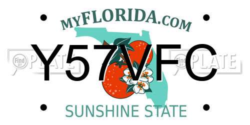 Y57VFC Florida License Plate