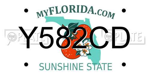 Y582CD Florida License Plate