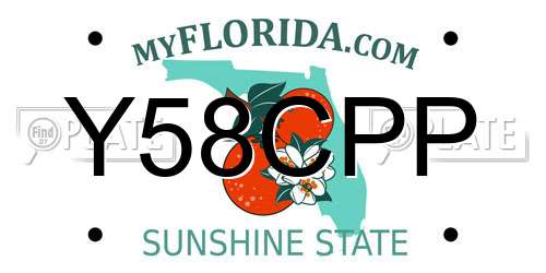 Y58CPP Florida License Plate