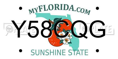 Y58CQG Florida License Plate