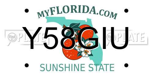 Y58GIU Florida License Plate