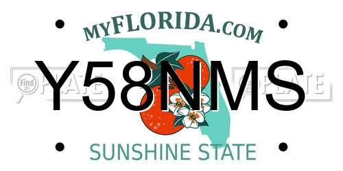 Y58NMS Florida License Plate