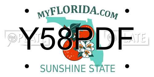 Y58PDF Florida License Plate