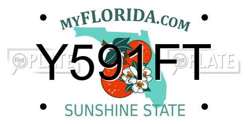 Y591FT Florida License Plate