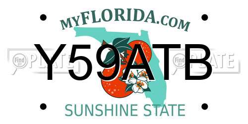 Y59ATB Florida License Plate