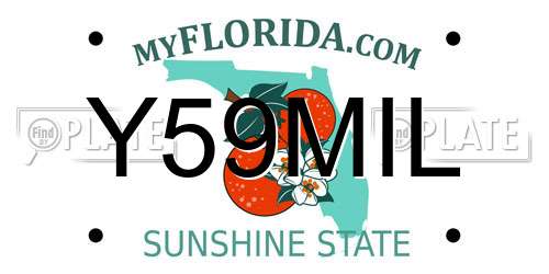 Y59MIL Florida License Plate
