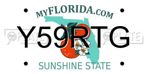 Y59RTG Florida License Plate